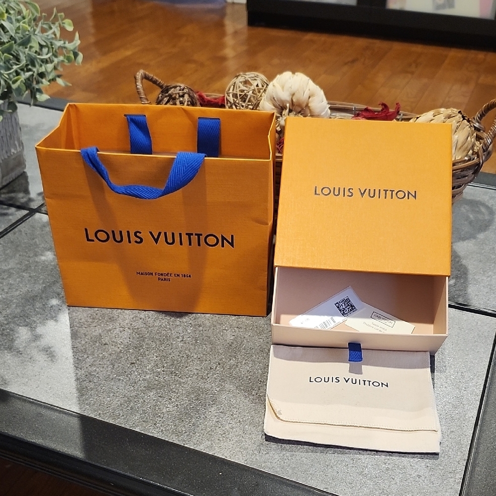 Louis Vuitton Orange and Blue Bag with Box